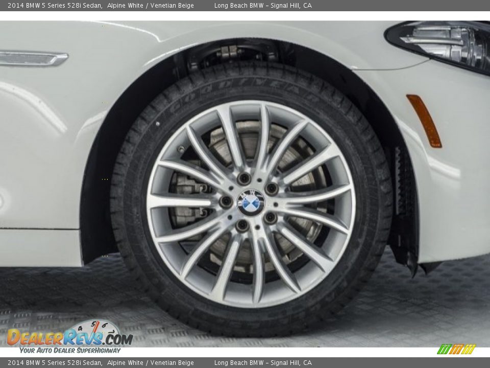 2014 BMW 5 Series 528i Sedan Alpine White / Venetian Beige Photo #8