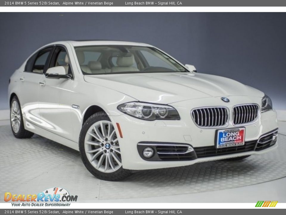 2014 BMW 5 Series 528i Sedan Alpine White / Venetian Beige Photo #12