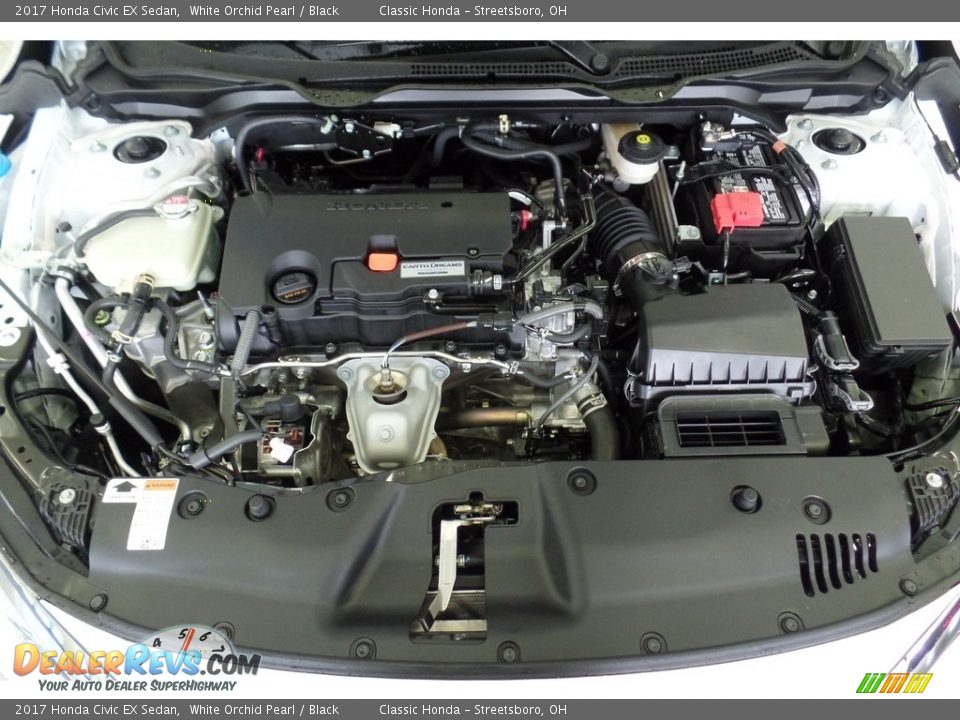 2017 Honda Civic EX Sedan White Orchid Pearl / Black Photo #16
