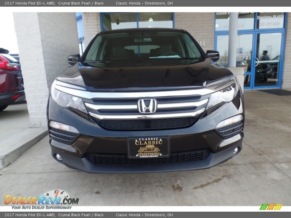 2017 Honda Pilot EX-L AWD Crystal Black Pearl / Black Photo #3
