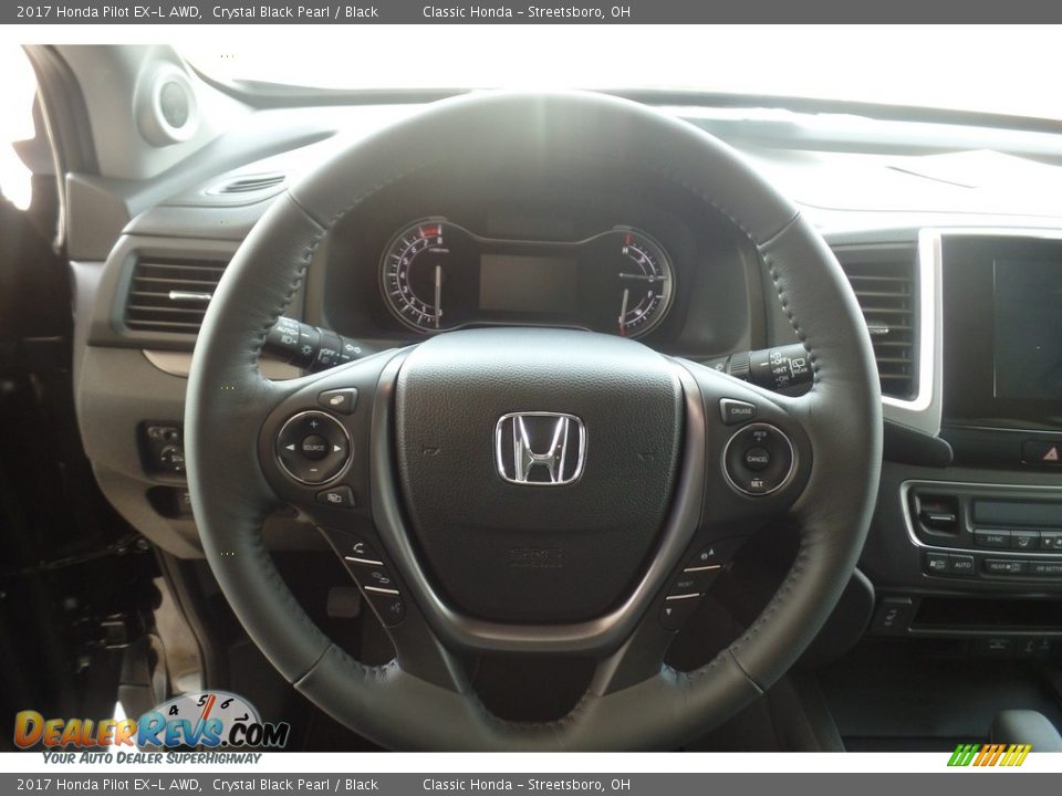 2017 Honda Pilot EX-L AWD Crystal Black Pearl / Black Photo #9