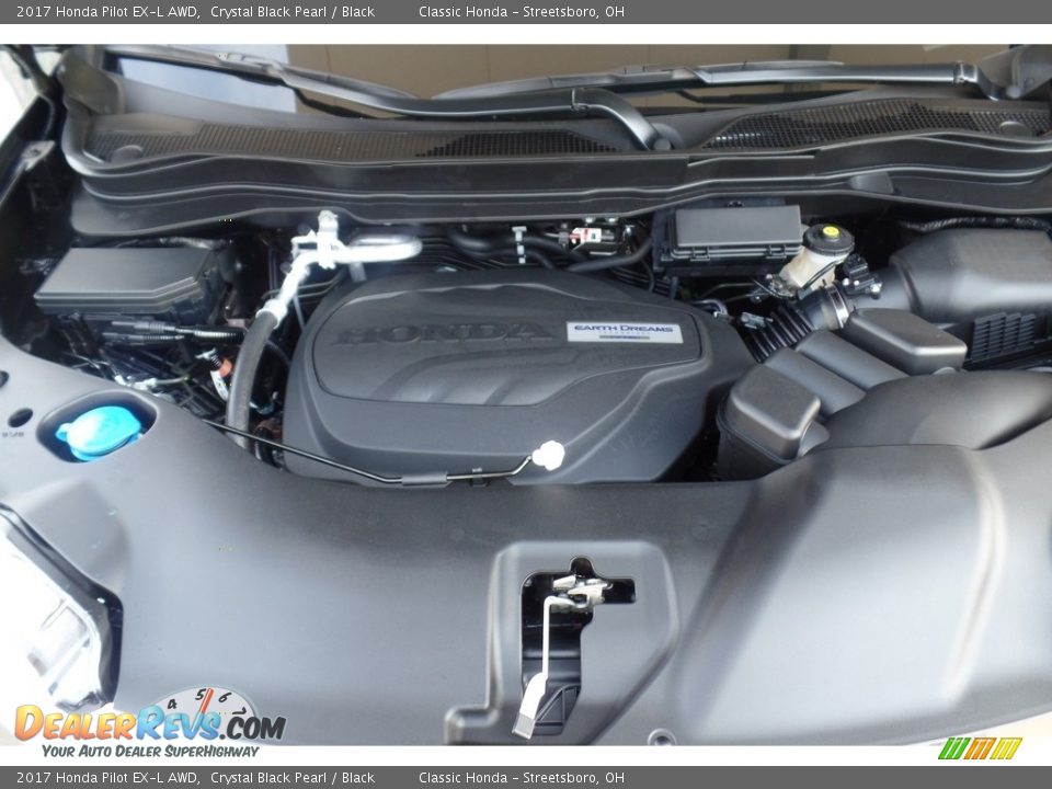 2017 Honda Pilot EX-L AWD Crystal Black Pearl / Black Photo #17