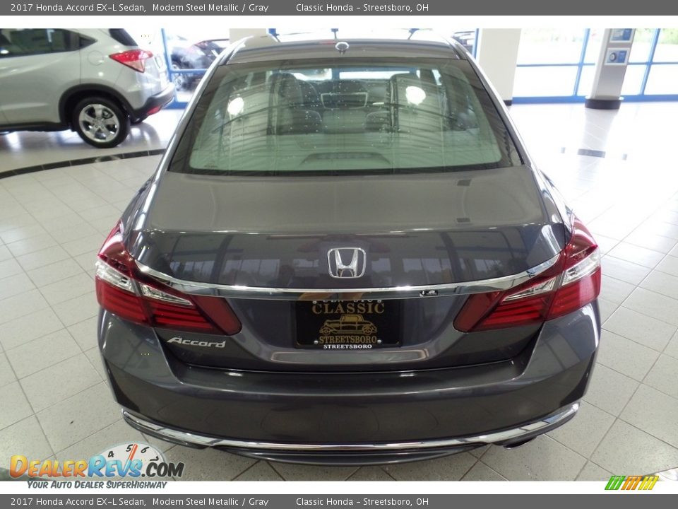 2017 Honda Accord EX-L Sedan Modern Steel Metallic / Gray Photo #4