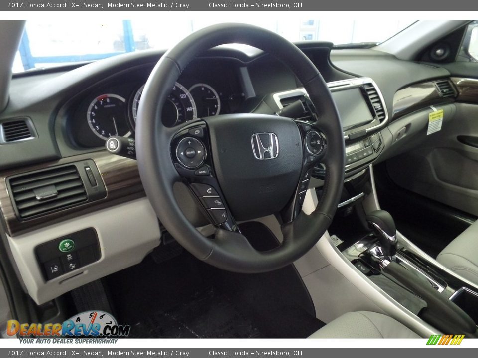 2017 Honda Accord EX-L Sedan Modern Steel Metallic / Gray Photo #7