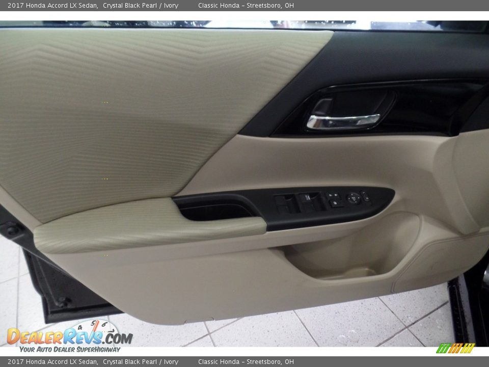 2017 Honda Accord LX Sedan Crystal Black Pearl / Ivory Photo #5