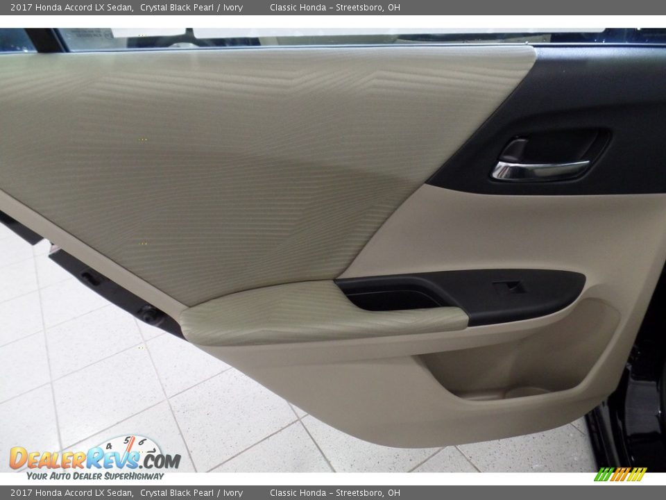 2017 Honda Accord LX Sedan Crystal Black Pearl / Ivory Photo #7