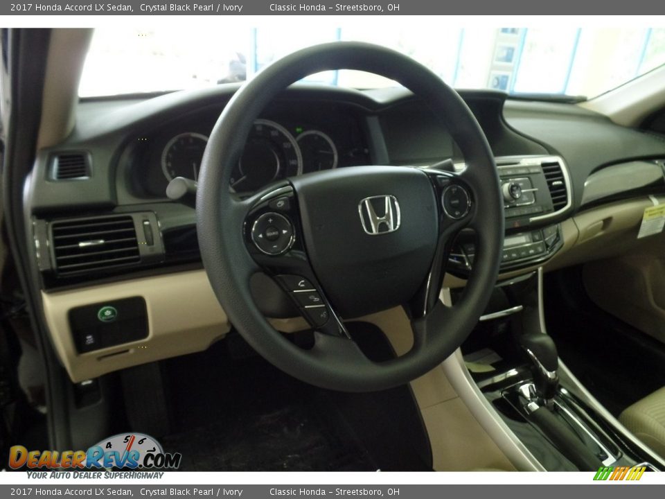 2017 Honda Accord LX Sedan Crystal Black Pearl / Ivory Photo #8