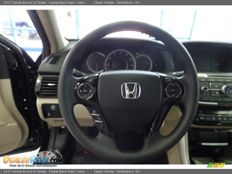 2017 Honda Accord LX Sedan Crystal Black Pearl / Ivory Photo #11