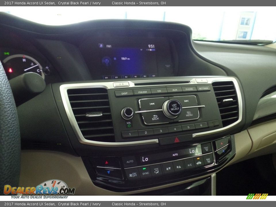 2017 Honda Accord LX Sedan Crystal Black Pearl / Ivory Photo #12