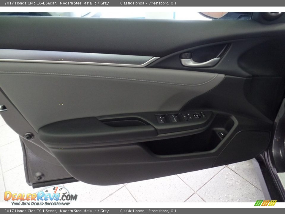 2017 Honda Civic EX-L Sedan Modern Steel Metallic / Gray Photo #5