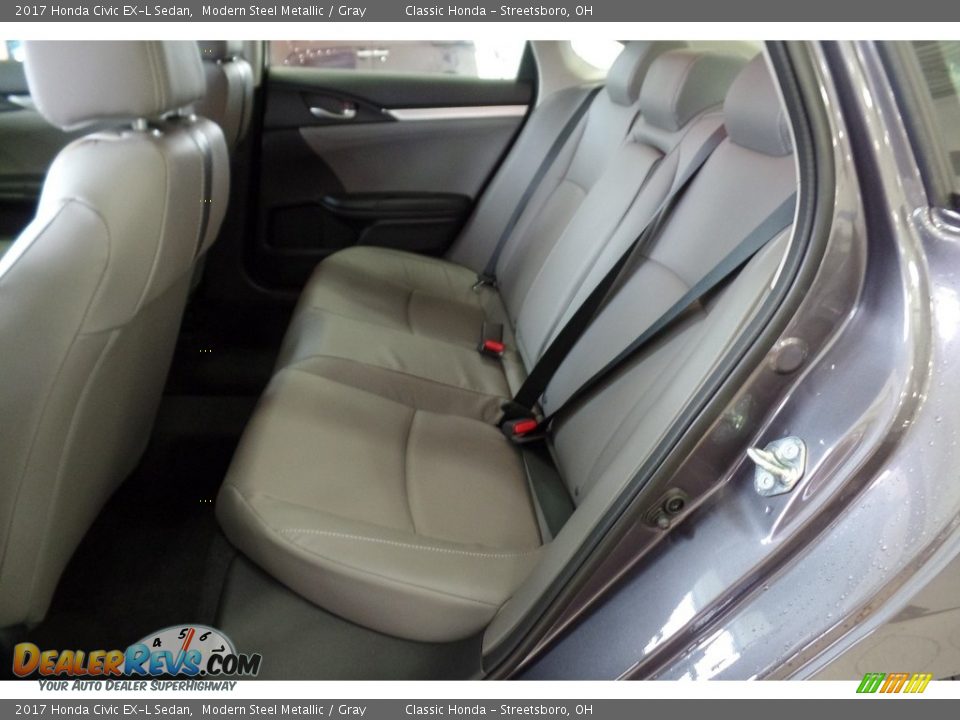 2017 Honda Civic EX-L Sedan Modern Steel Metallic / Gray Photo #9