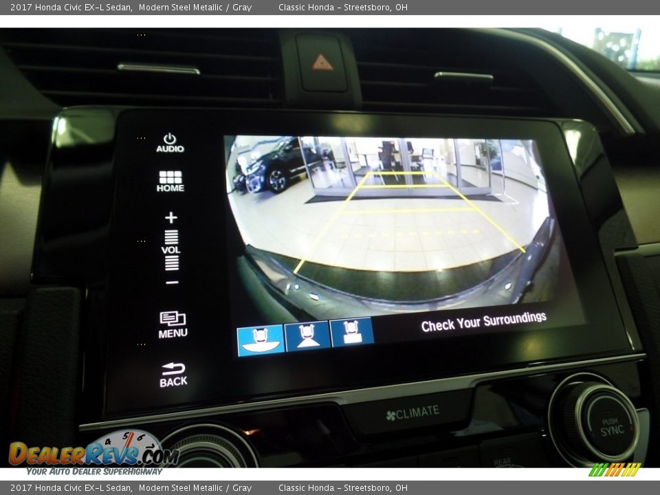 2017 Honda Civic EX-L Sedan Modern Steel Metallic / Gray Photo #12