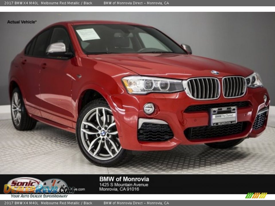 2017 BMW X4 M40i Melbourne Red Metallic / Black Photo #1