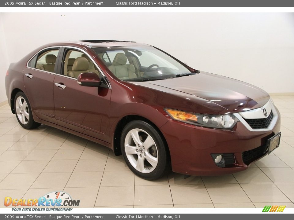 2009 Acura TSX Sedan Basque Red Pearl / Parchment Photo #1