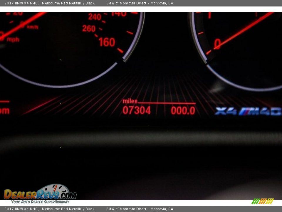 2017 BMW X4 M40i Melbourne Red Metallic / Black Photo #31