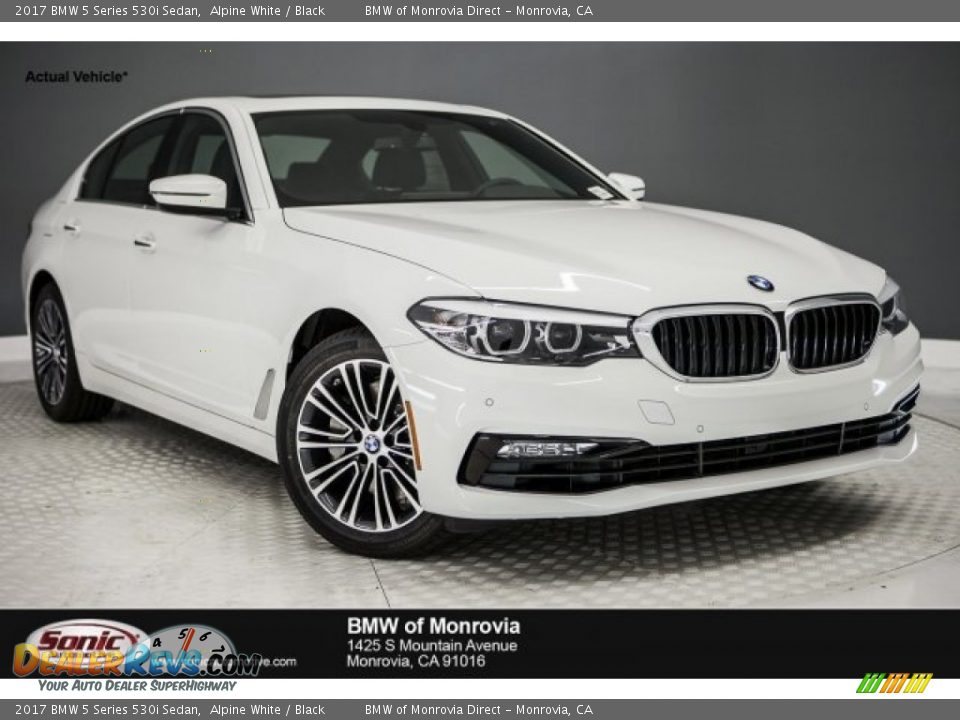 2017 BMW 5 Series 530i Sedan Alpine White / Black Photo #1