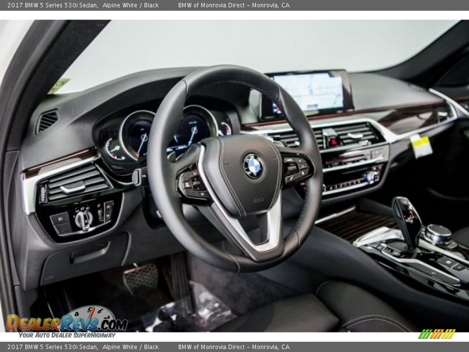 2017 BMW 5 Series 530i Sedan Alpine White / Black Photo #5