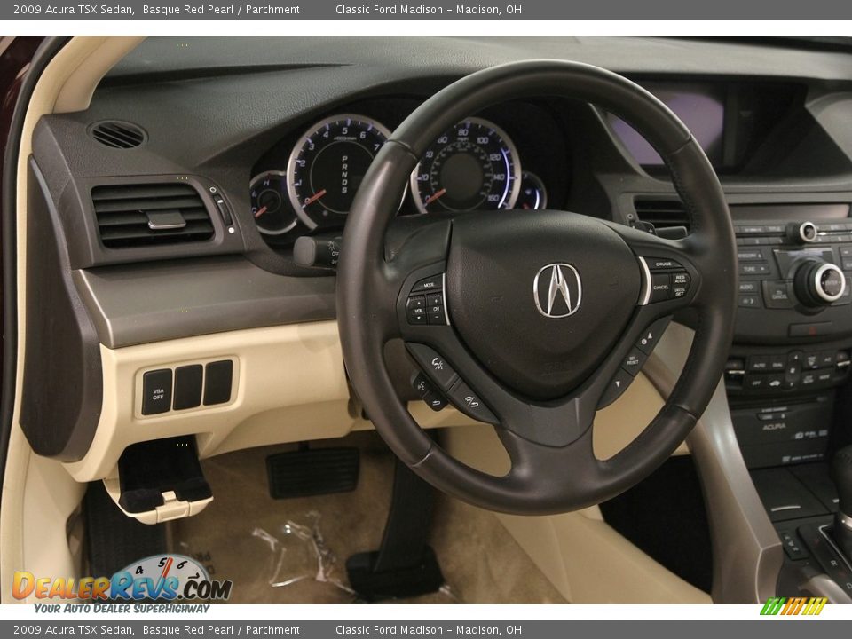 2009 Acura TSX Sedan Basque Red Pearl / Parchment Photo #9