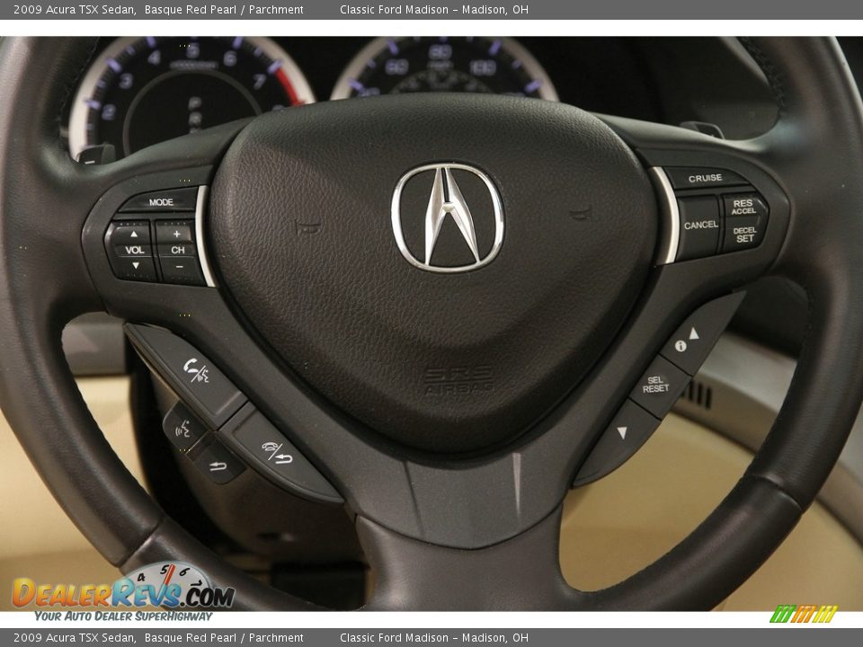 2009 Acura TSX Sedan Basque Red Pearl / Parchment Photo #11