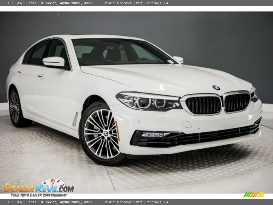 2017 BMW 5 Series 530i Sedan Alpine White / Black Photo #12