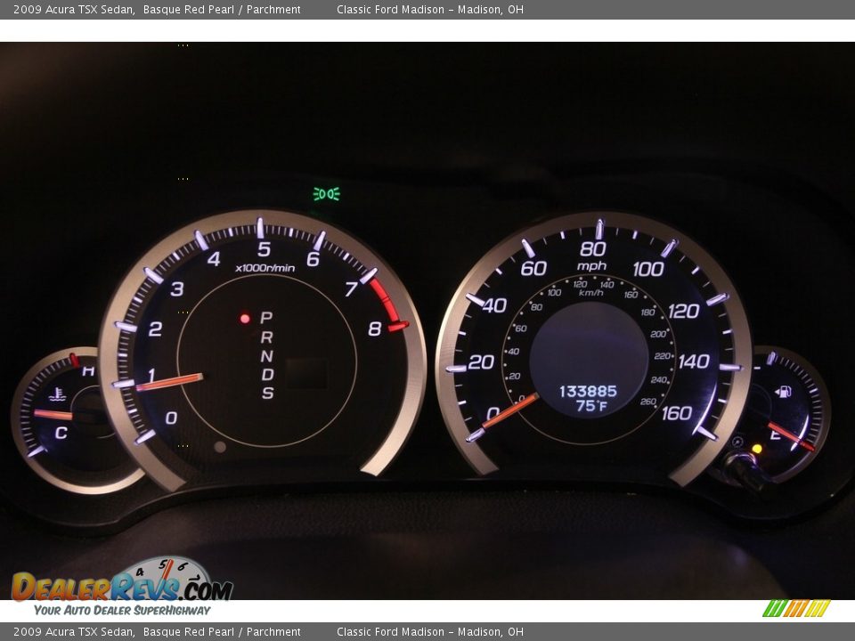 2009 Acura TSX Sedan Basque Red Pearl / Parchment Photo #12