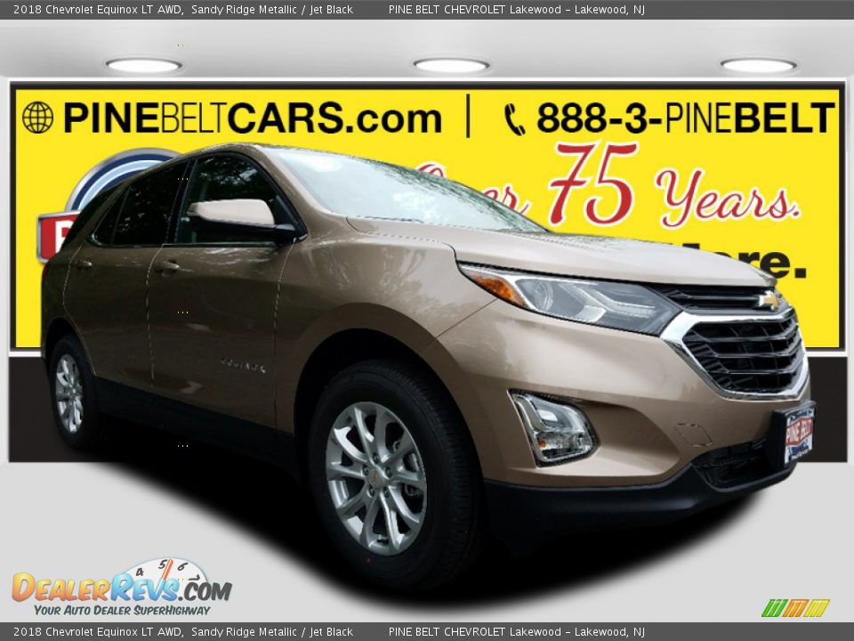 2018 Chevrolet Equinox LT AWD Sandy Ridge Metallic / Jet Black Photo #1