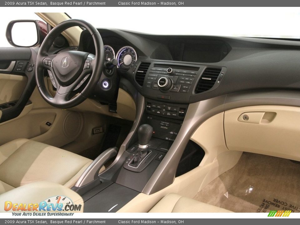 2009 Acura TSX Sedan Basque Red Pearl / Parchment Photo #28
