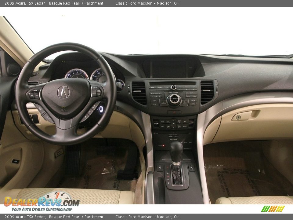 2009 Acura TSX Sedan Basque Red Pearl / Parchment Photo #32