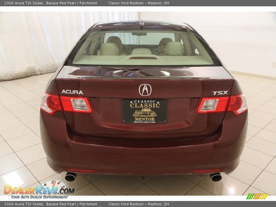 2009 Acura TSX Sedan Basque Red Pearl / Parchment Photo #33