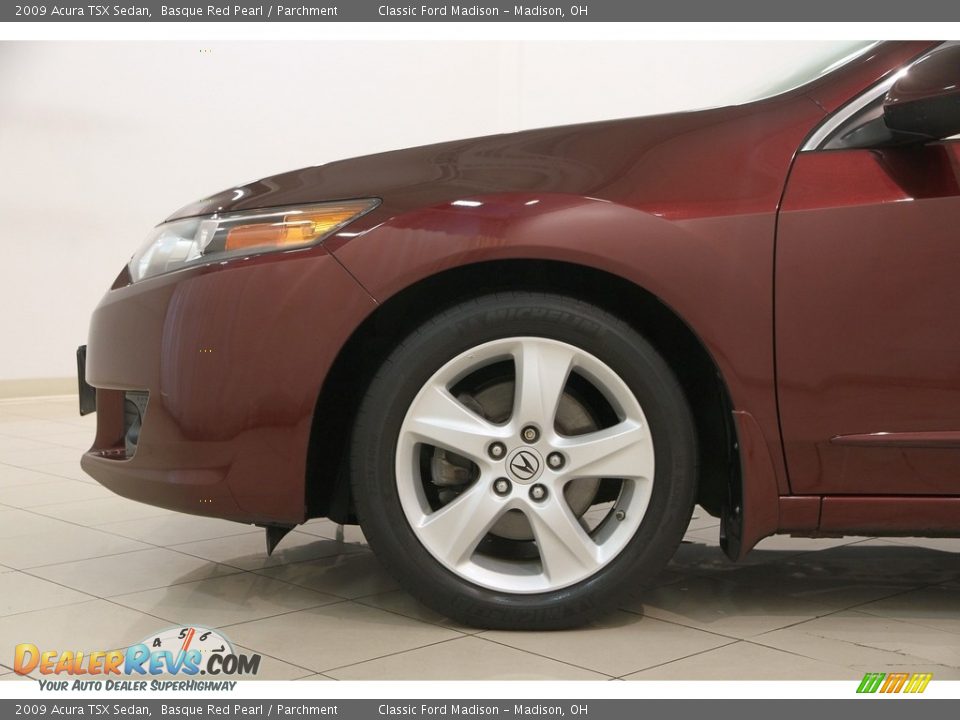 2009 Acura TSX Sedan Basque Red Pearl / Parchment Photo #35