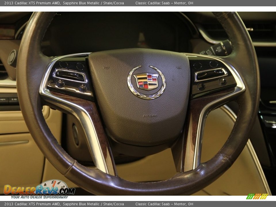 2013 Cadillac XTS Premium AWD Sapphire Blue Metallic / Shale/Cocoa Photo #9