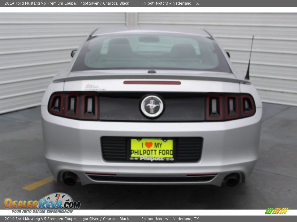 2014 Ford Mustang V6 Premium Coupe Ingot Silver / Charcoal Black Photo #8