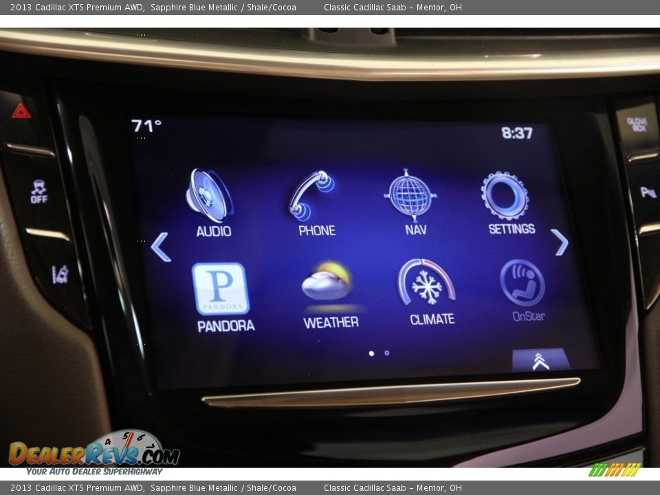 2013 Cadillac XTS Premium AWD Sapphire Blue Metallic / Shale/Cocoa Photo #12
