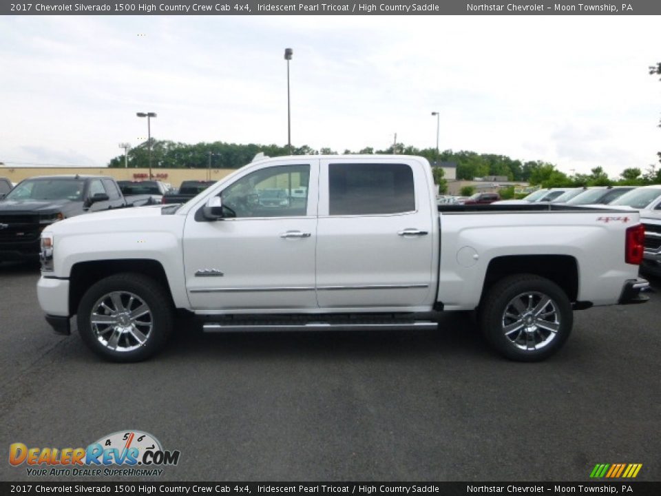 2017 Chevrolet Silverado 1500 High Country Crew Cab 4x4 Iridescent Pearl Tricoat / High Country Saddle Photo #2
