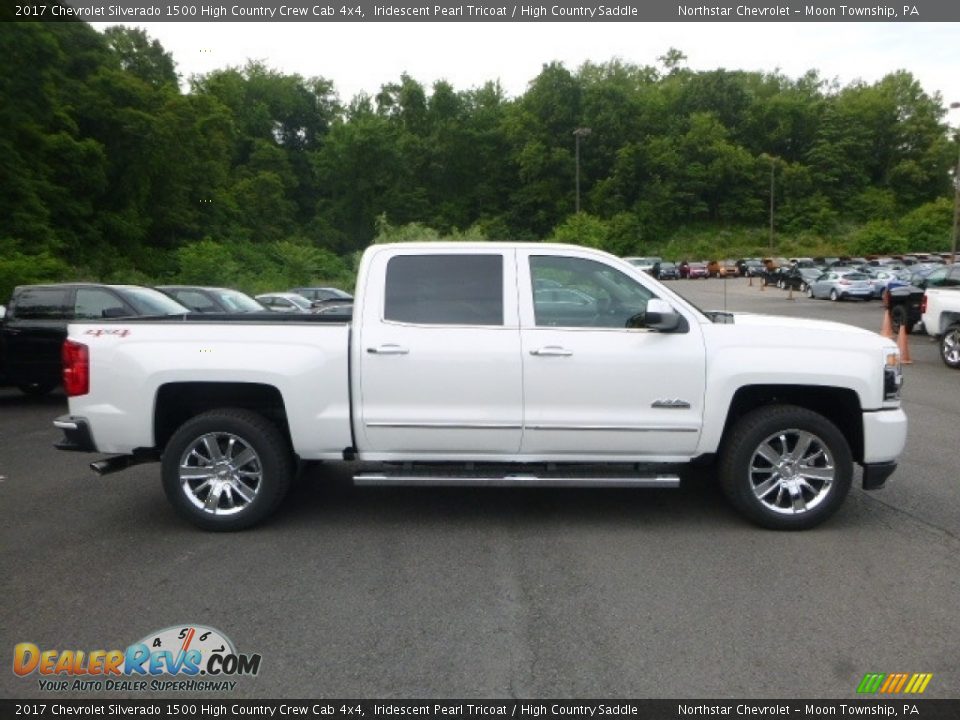 2017 Chevrolet Silverado 1500 High Country Crew Cab 4x4 Iridescent Pearl Tricoat / High Country Saddle Photo #6