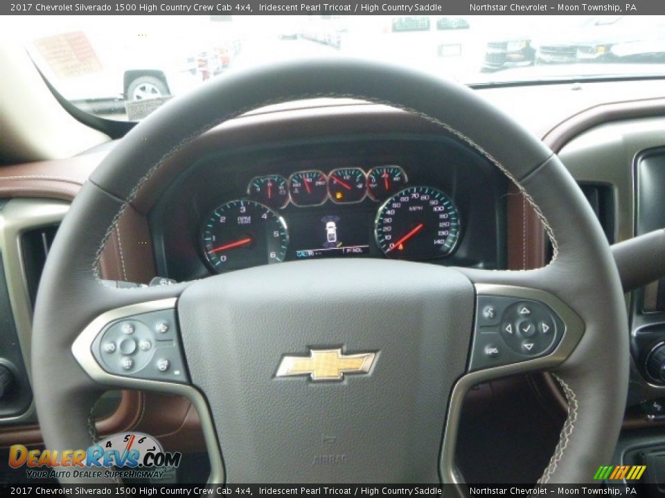 2017 Chevrolet Silverado 1500 High Country Crew Cab 4x4 Iridescent Pearl Tricoat / High Country Saddle Photo #25