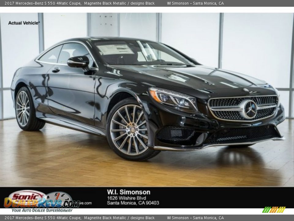 2017 Mercedes-Benz S 550 4Matic Coupe Magnetite Black Metallic / designo Black Photo #1