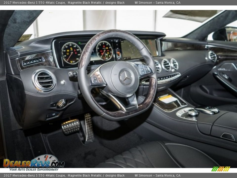 2017 Mercedes-Benz S 550 4Matic Coupe Magnetite Black Metallic / designo Black Photo #6