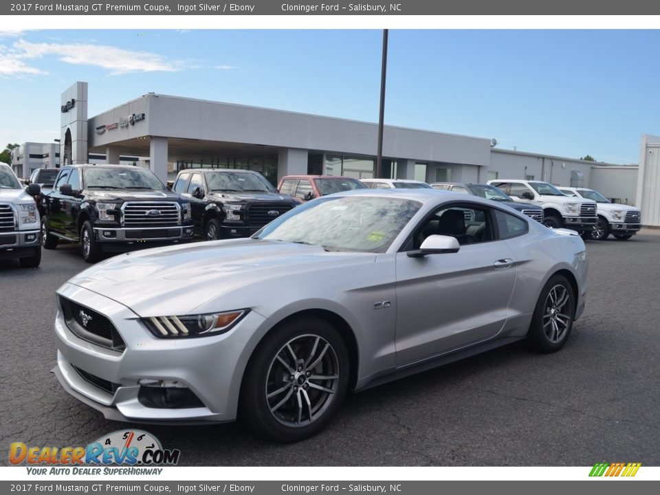 2017 Ford Mustang GT Premium Coupe Ingot Silver / Ebony Photo #3