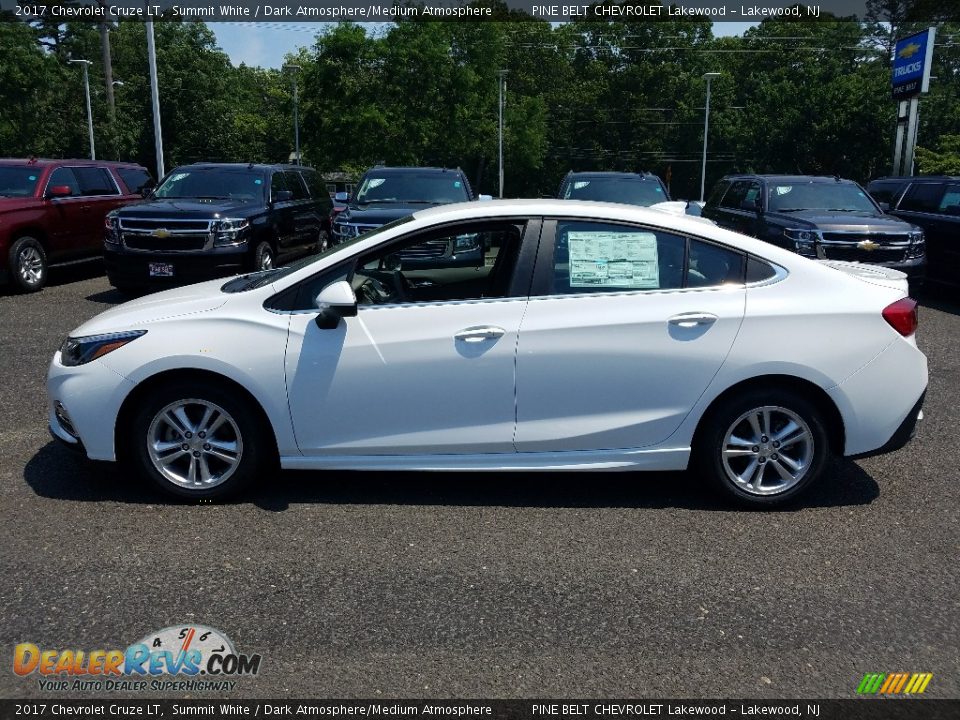 2017 Chevrolet Cruze LT Summit White / Dark Atmosphere/Medium Atmosphere Photo #3