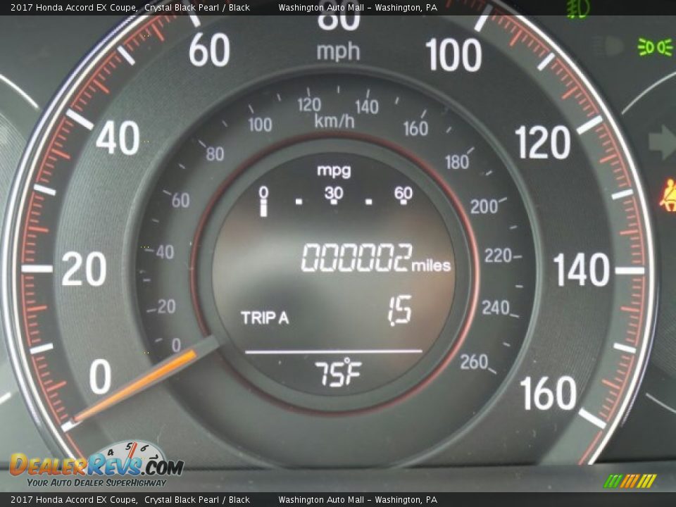 2017 Honda Accord EX Coupe Crystal Black Pearl / Black Photo #15