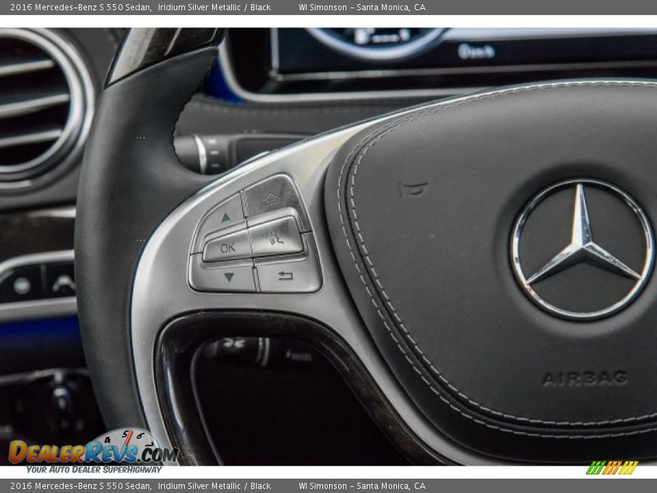 2016 Mercedes-Benz S 550 Sedan Iridium Silver Metallic / Black Photo #18