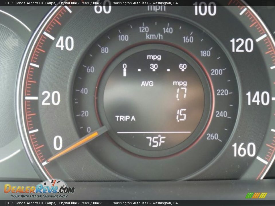 2017 Honda Accord EX Coupe Crystal Black Pearl / Black Photo #17