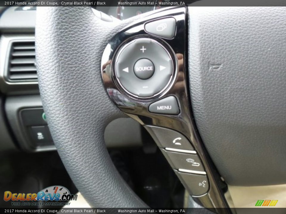 2017 Honda Accord EX Coupe Crystal Black Pearl / Black Photo #18
