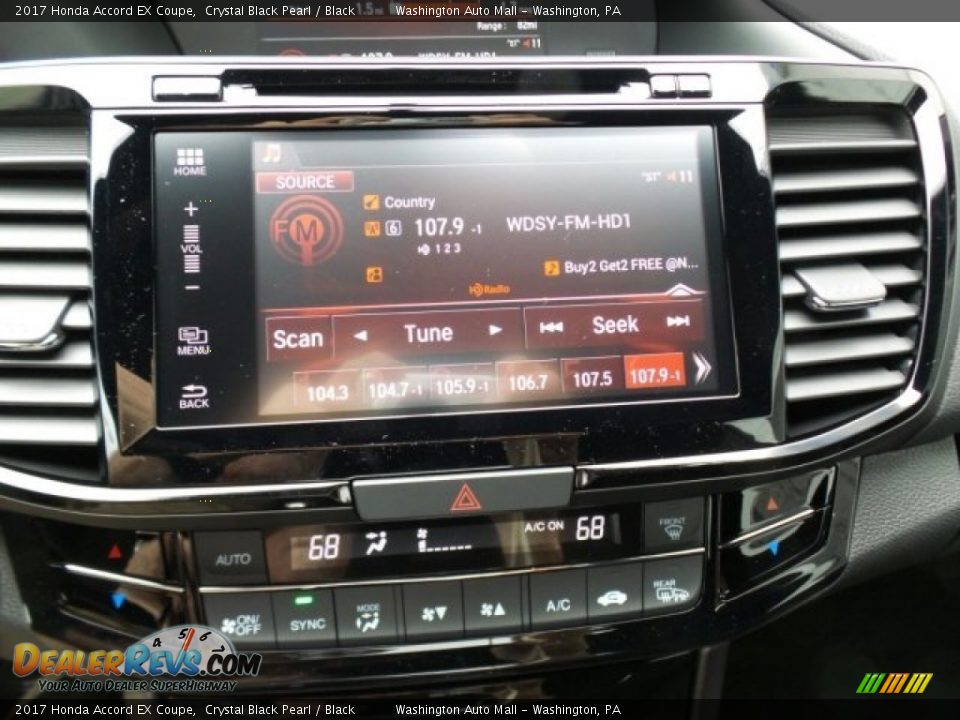 2017 Honda Accord EX Coupe Crystal Black Pearl / Black Photo #23