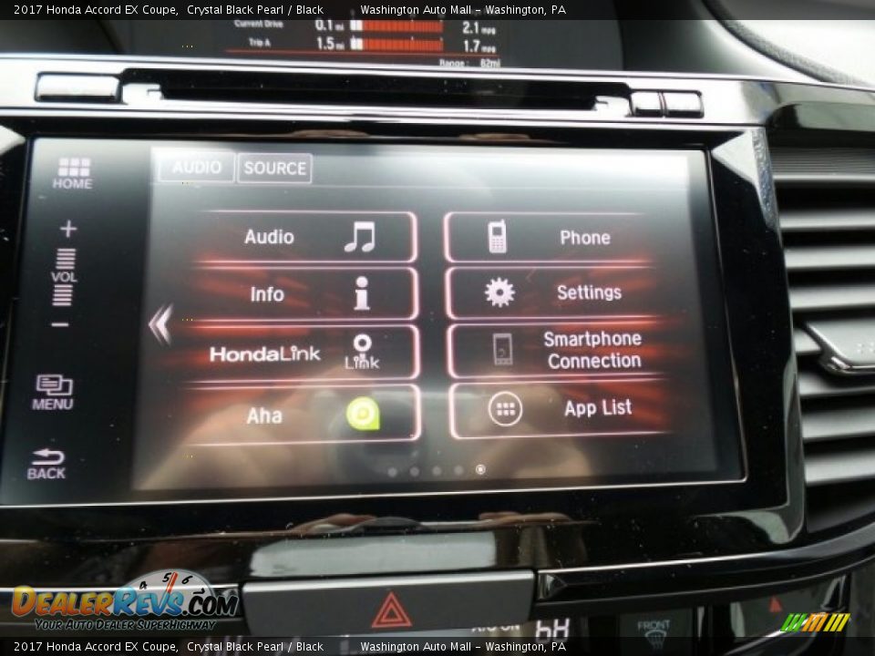 2017 Honda Accord EX Coupe Crystal Black Pearl / Black Photo #24