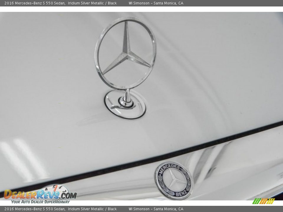 2016 Mercedes-Benz S 550 Sedan Iridium Silver Metallic / Black Photo #30