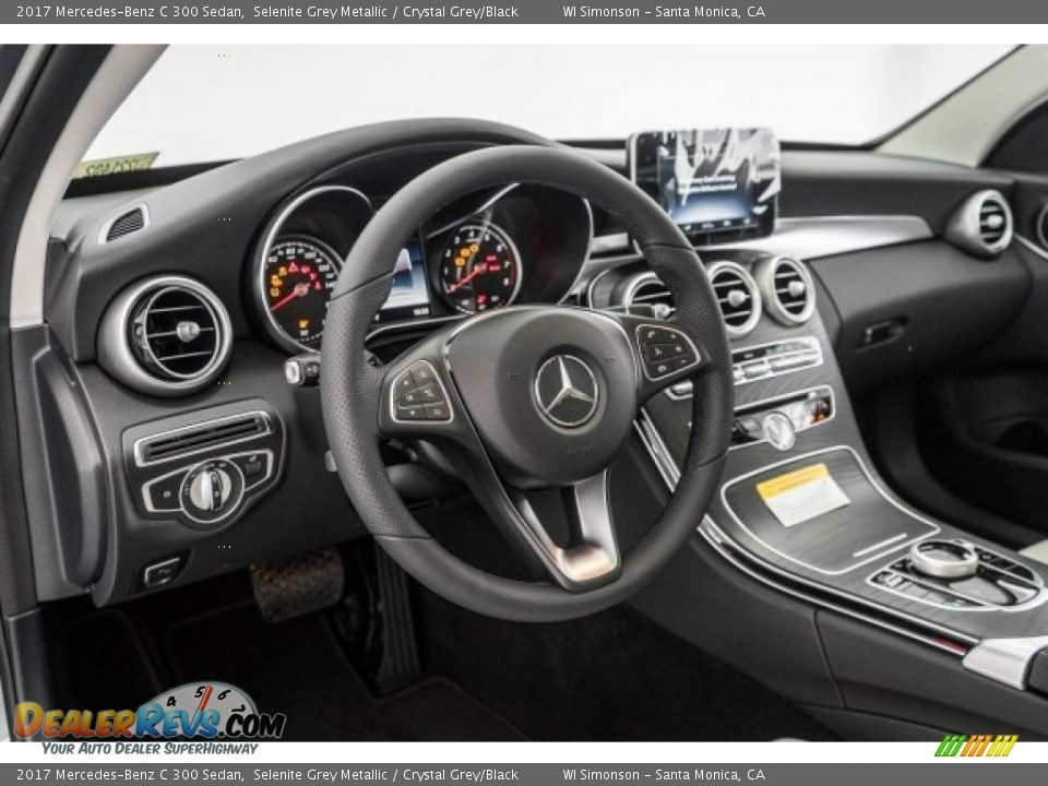 2017 Mercedes-Benz C 300 Sedan Selenite Grey Metallic / Crystal Grey/Black Photo #5
