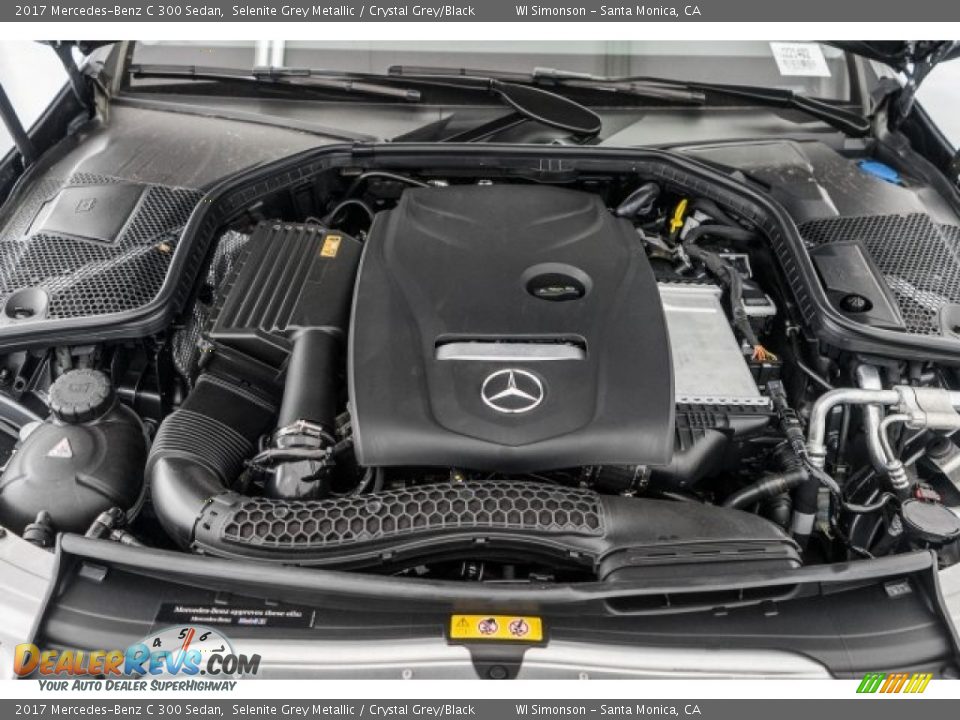 2017 Mercedes-Benz C 300 Sedan Selenite Grey Metallic / Crystal Grey/Black Photo #8