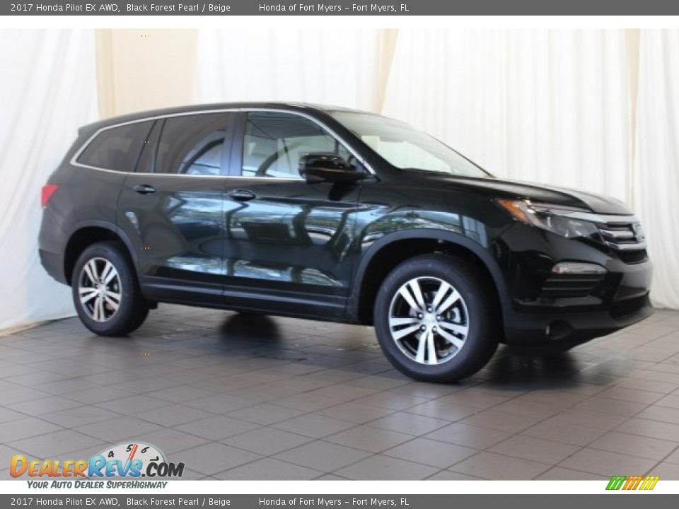 2017 Honda Pilot EX AWD Black Forest Pearl / Beige Photo #2